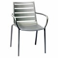 Bfm Seating South Beach Outdoor / Indoor Stackable Aluminum Arm Chair 163DV350TS